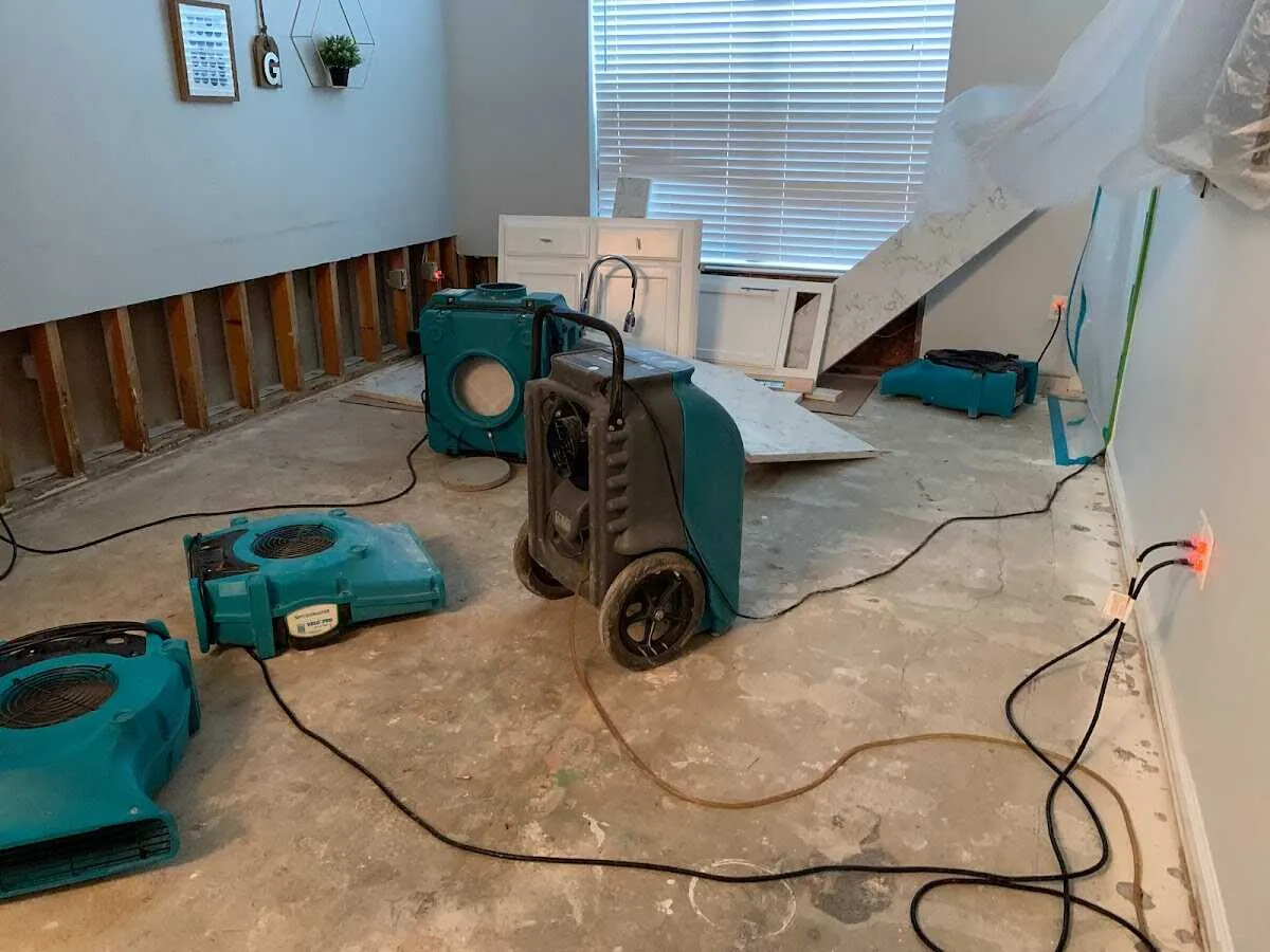 Dehumidifier in flood-cut room for Water Extraction & Removal in South Patrick Shores